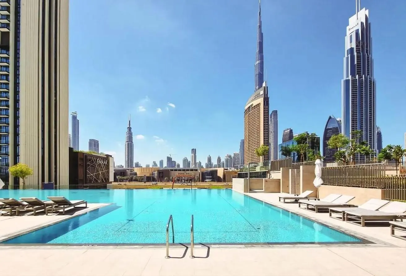 Premium 3Br L Office With Burj Khalifa & Fountain Views Daire Dubai Birleşik Arap Emirlikleri