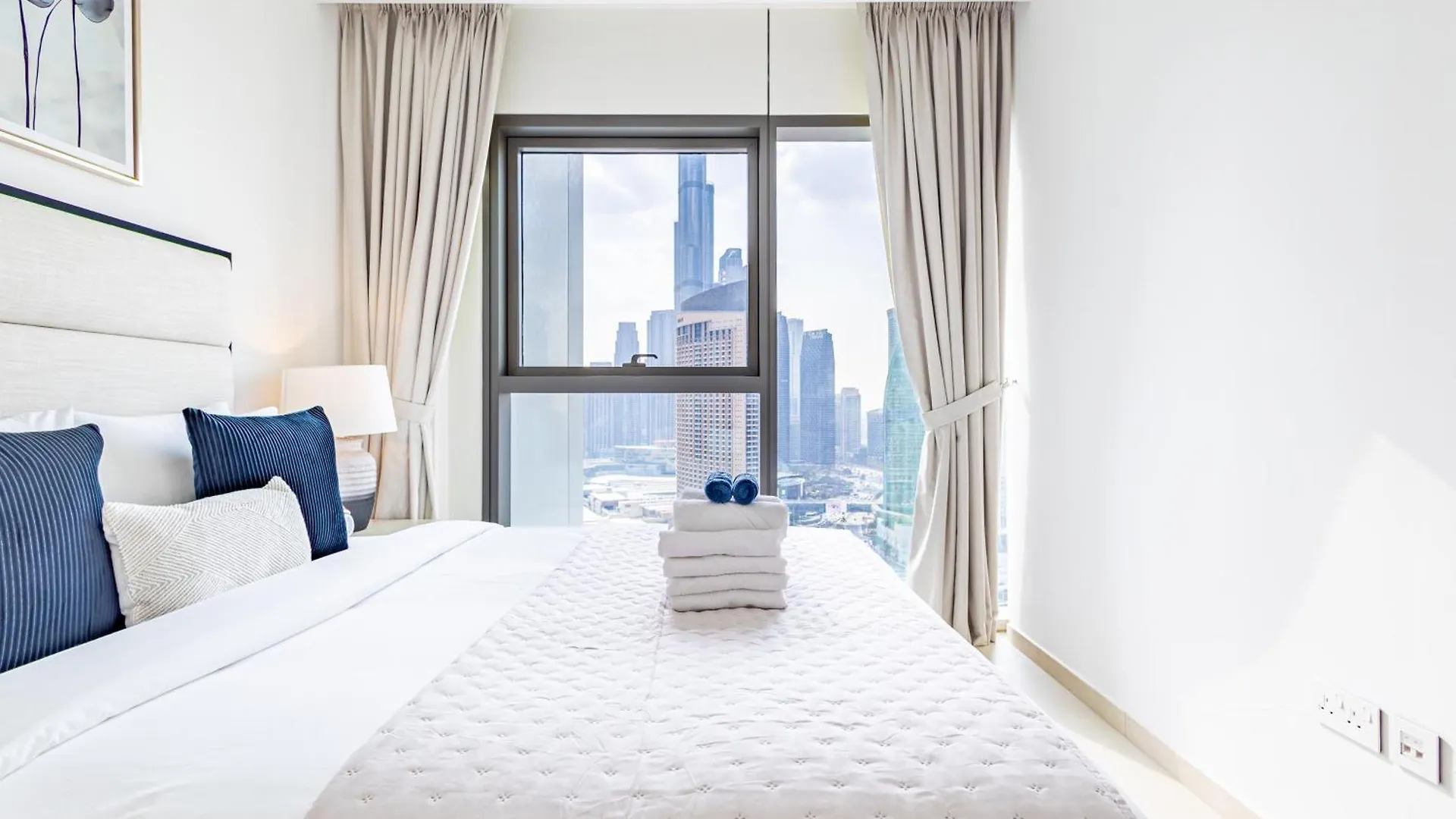 Premium 3Br L Office With Burj Khalifa & Fountain Views Daire Dubai