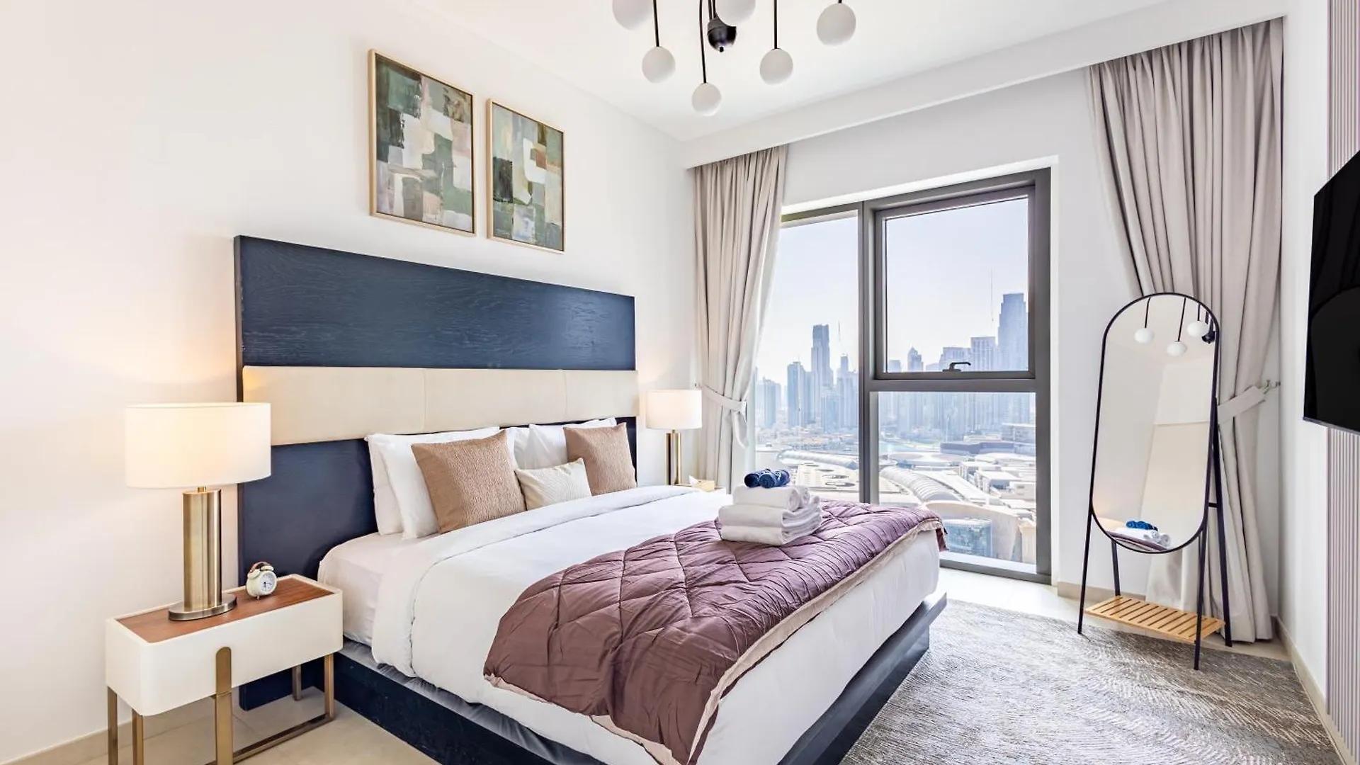Premium 3Br L Office With Burj Khalifa & Fountain Views Daire Dubai Birleşik Arap Emirlikleri