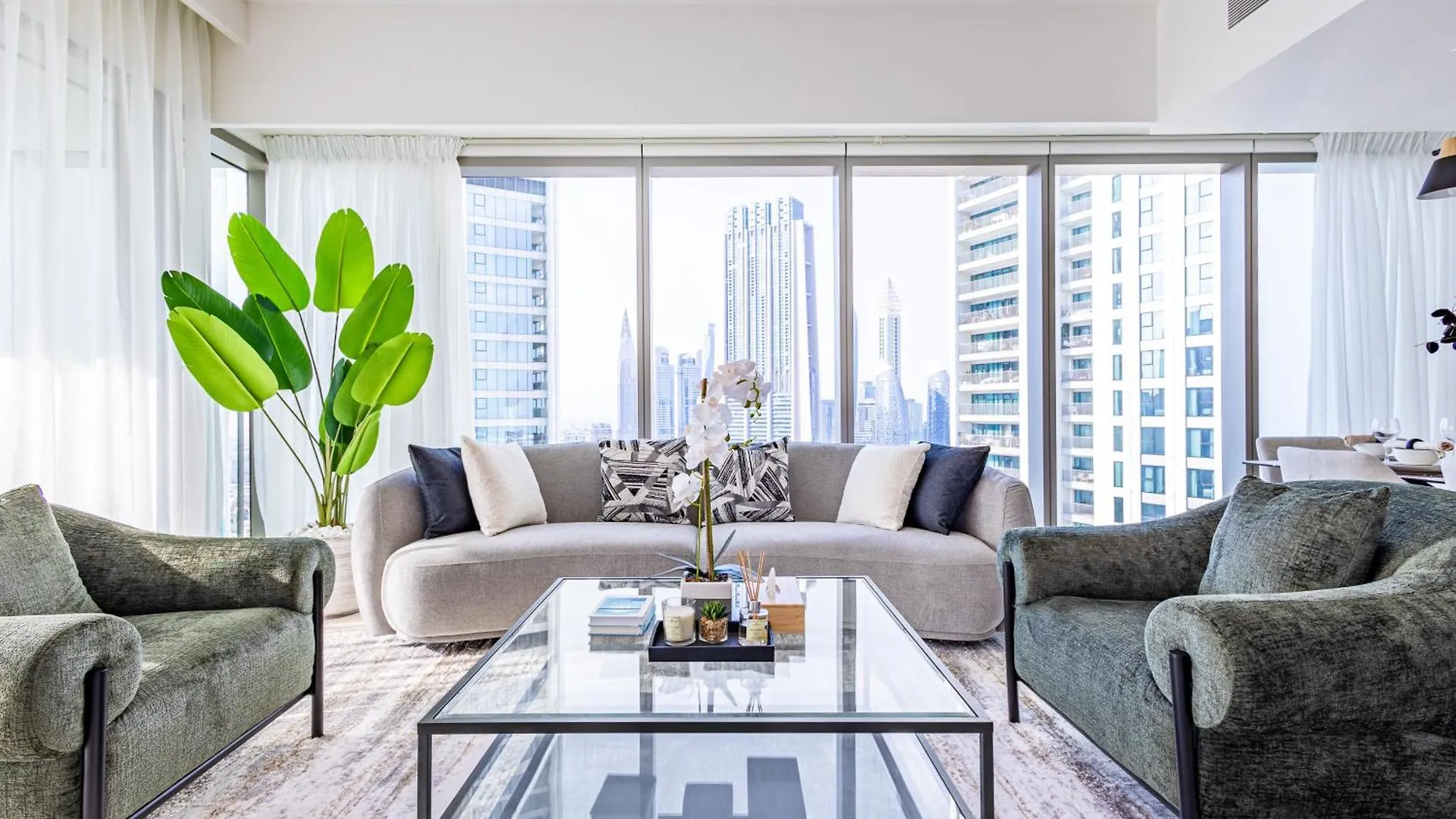 Premium 3Br L Office With Burj Khalifa & Fountain Views Daire Dubai