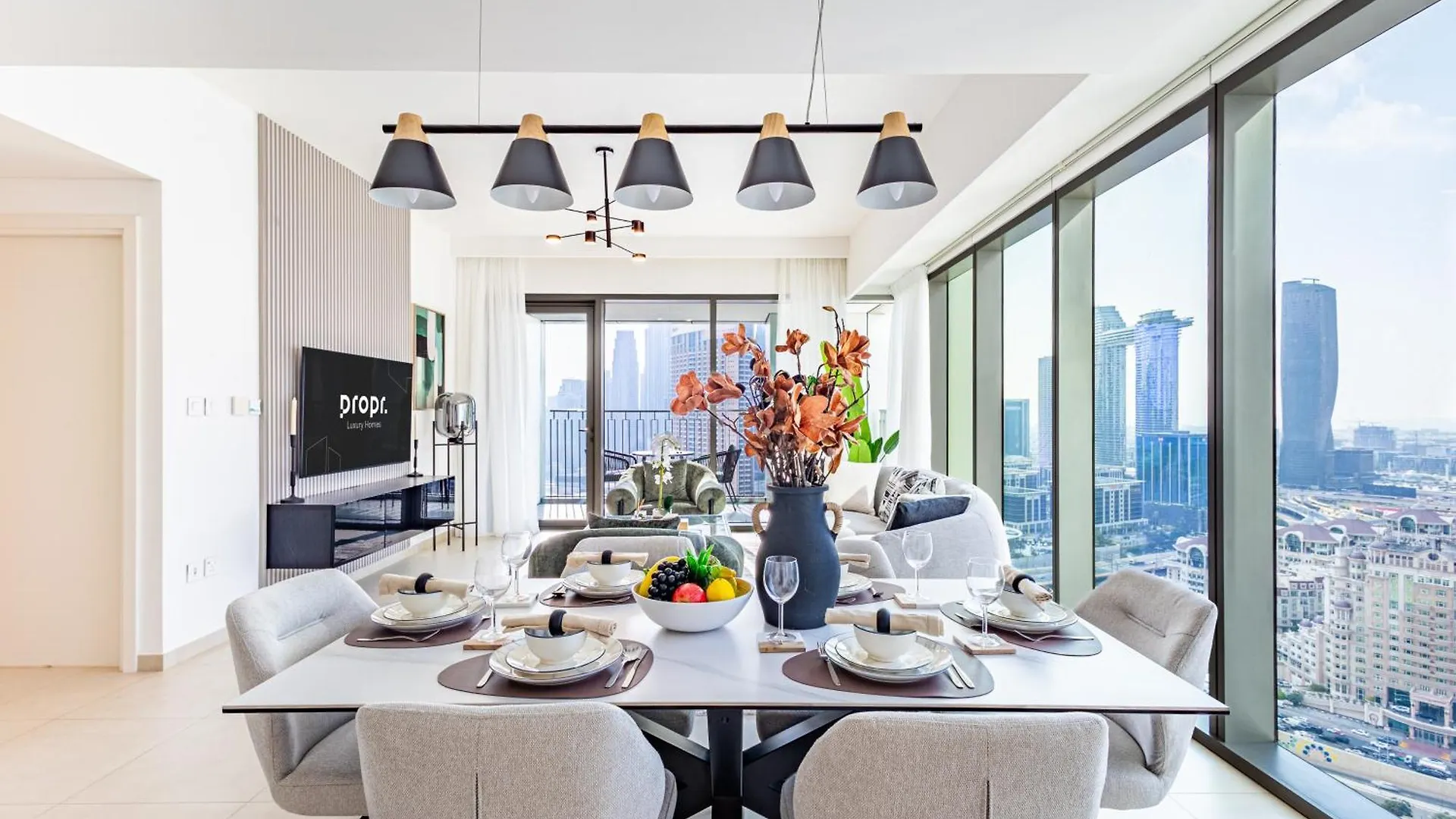 Premium 3Br L Office With Burj Khalifa & Fountain Views Daire Dubai